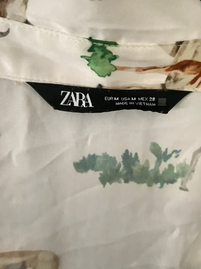 Chemise fluide satinée Zara Taille M - photo numéro 7