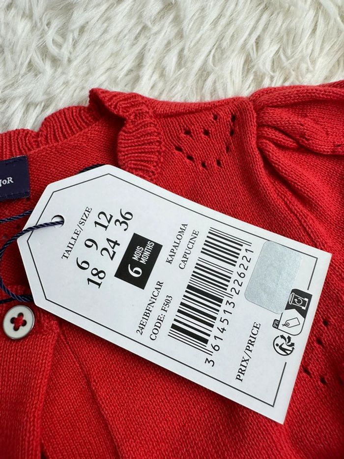 Gilet rouge sergent major taille 6 mois - photo numéro 4