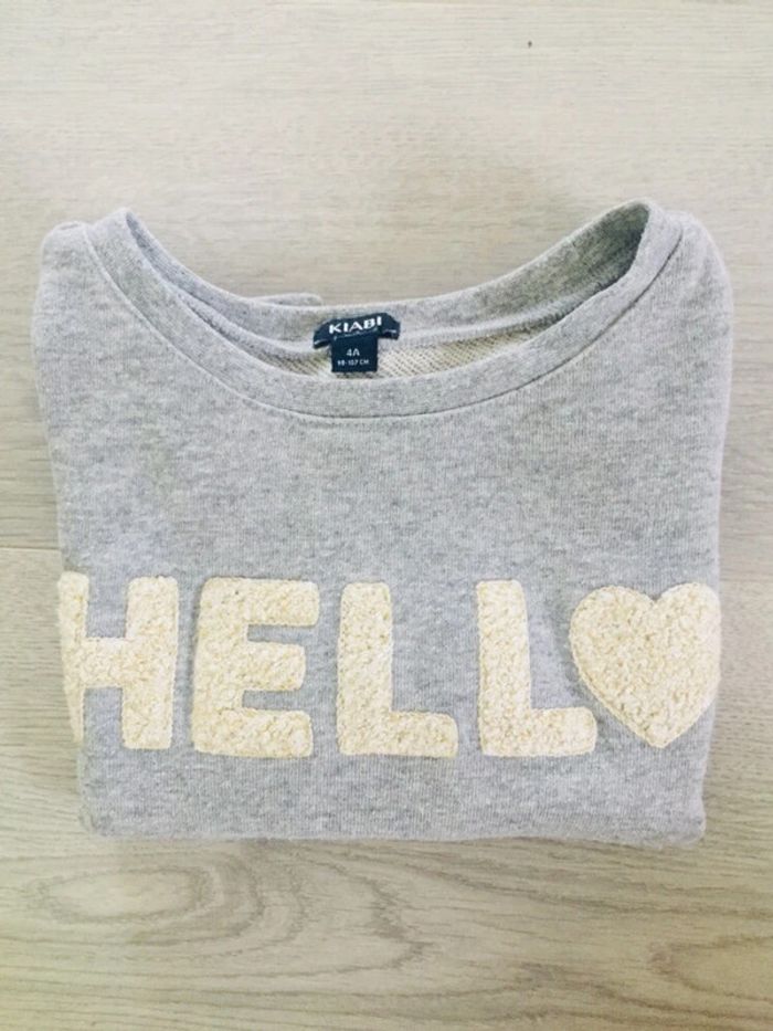 Pull fille hello 4 ans kiabi fille sweat-shirt