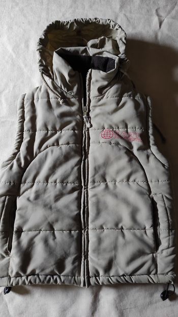 Doudoune sans manche beige