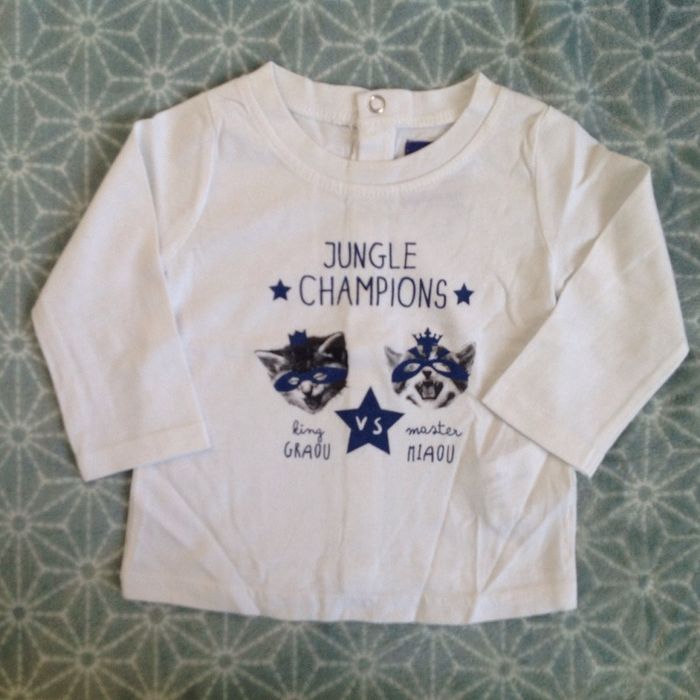 Tee-shirt blanc Tape à l'œil - 9 mois