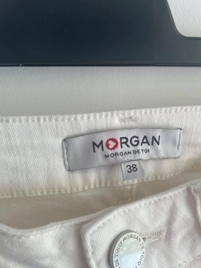 Pantalon slim blanc dentelle Morgan - photo numéro 2
