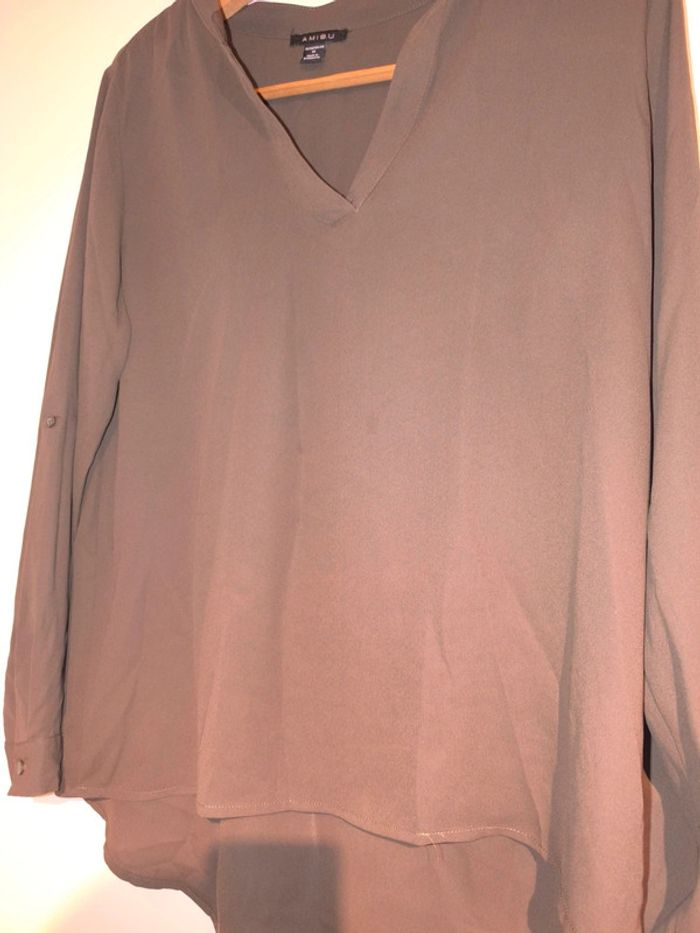 Chemisier marron fluide T/M - photo numéro 2