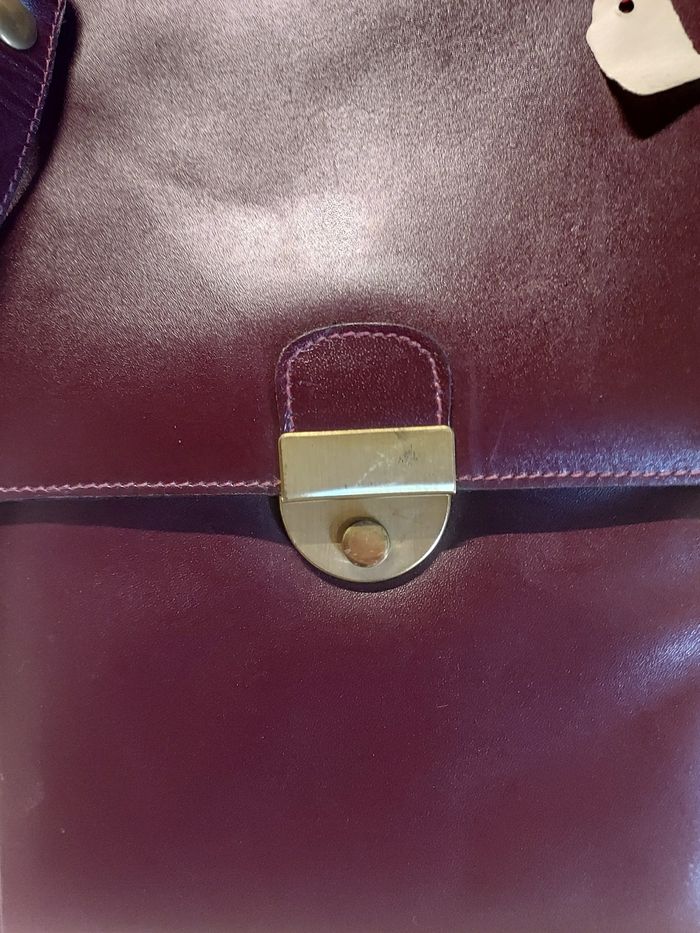 Sacoche homme cuir marron bordeau - photo numéro 3