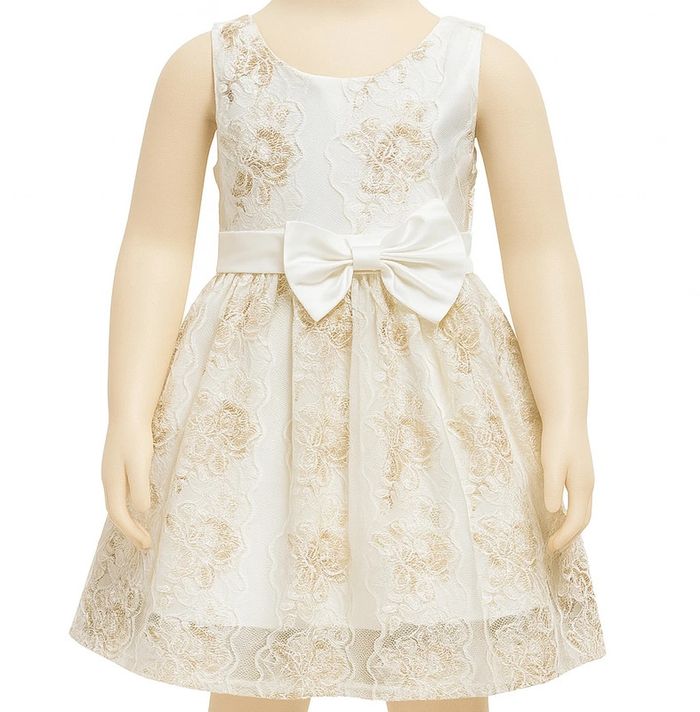 Robe écrue à dentelle pour filles - photo numéro 7