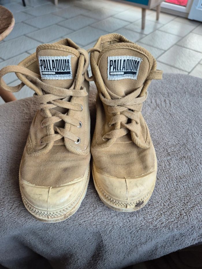 Bottines beige palladium