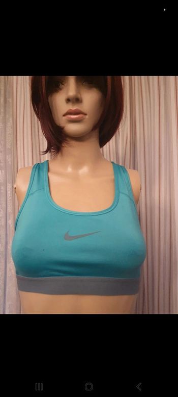Brassière de sport tourquoise/gris Nike taille S