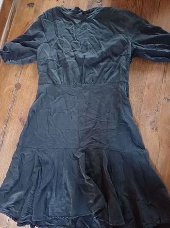 Robe noire coton satin