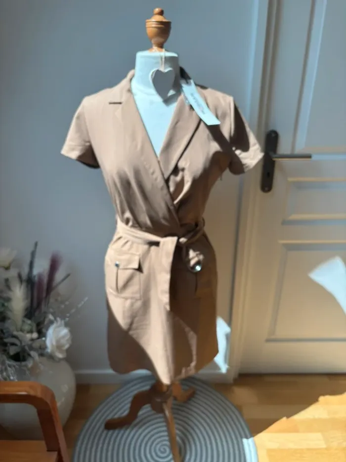 🤎 Robe camel style saharienne – Morgan – T36 Neuve avec étiquette - photo numéro 8