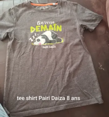 Tee shirt Pairi Daiza 8 ans