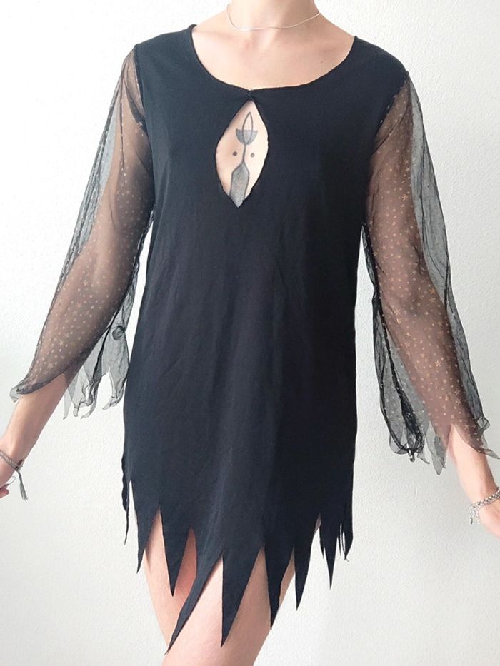 Robe sorcière manche transparente étoile - 36/S à 40/L - photo numéro 6