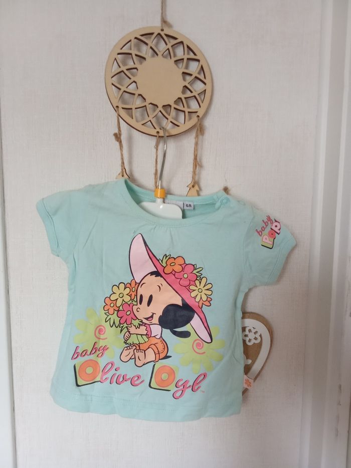 Tee shirt mi saison été Popeye bébé fille 6 mois