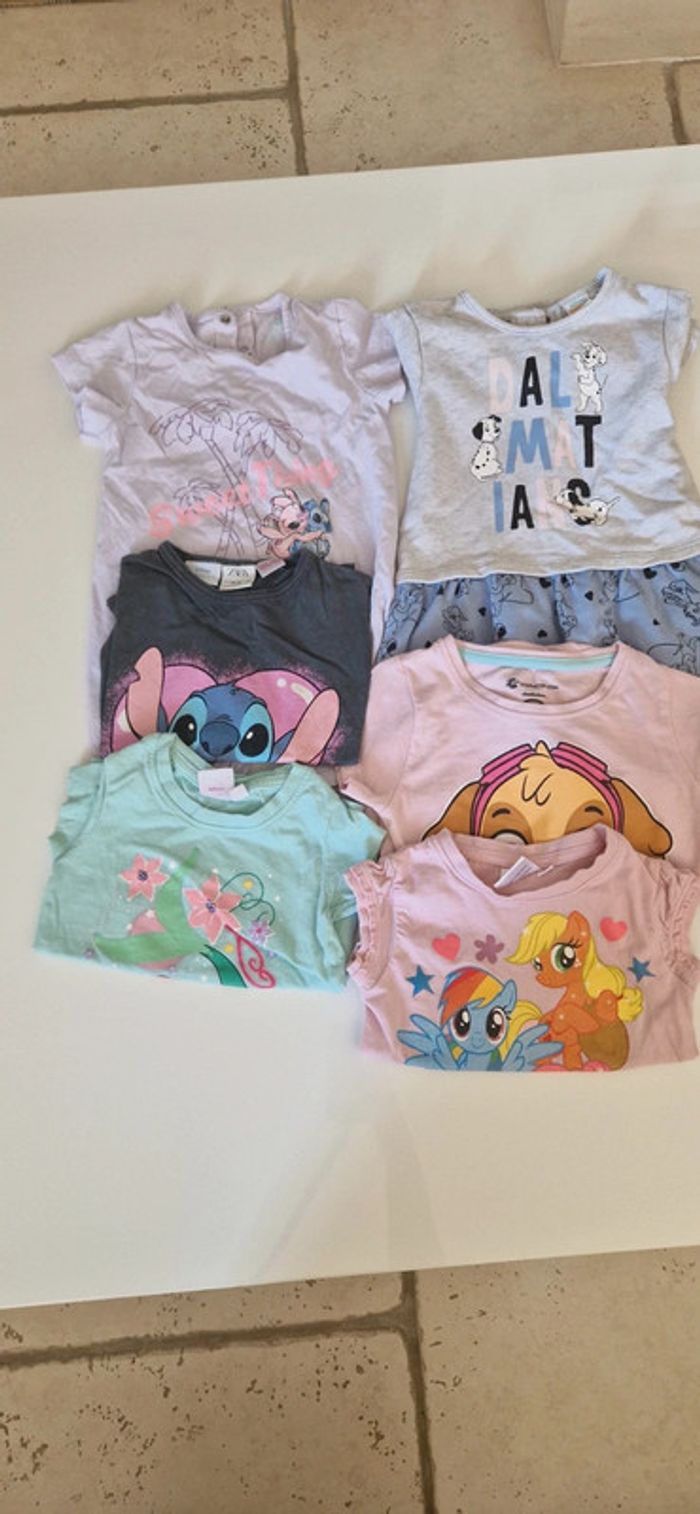 Lot 24 mois disney stitch ariel sirène Stella paw patrol
