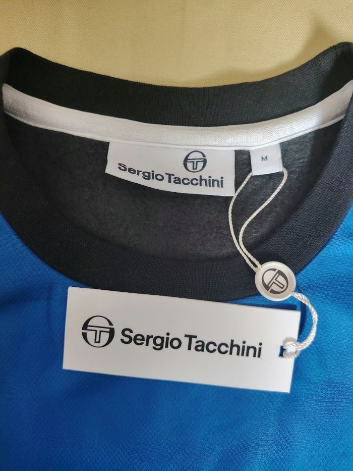 Sweat Sergio Tacchini - Neuf avec Étiquette - Bleu/Blanc/Noir - photo numéro 4