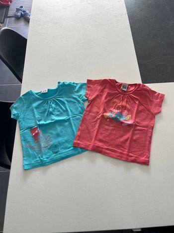 Lot de deux tee shirt MC 64 12 mois