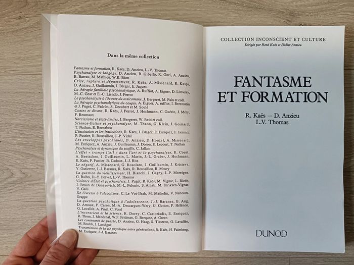 Fantasme et formation
René Kaës, Didier Anzieu, L-V Thomas - photo numéro 8