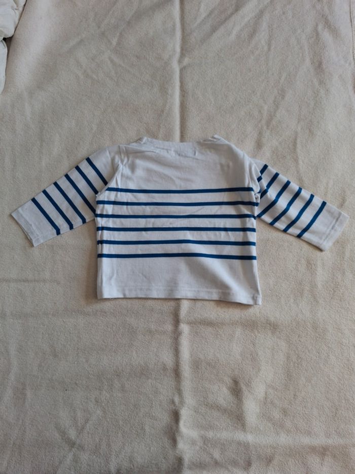 Teeshirt marinière pour bébé garçon ou fille 2 ans - photo numéro 4