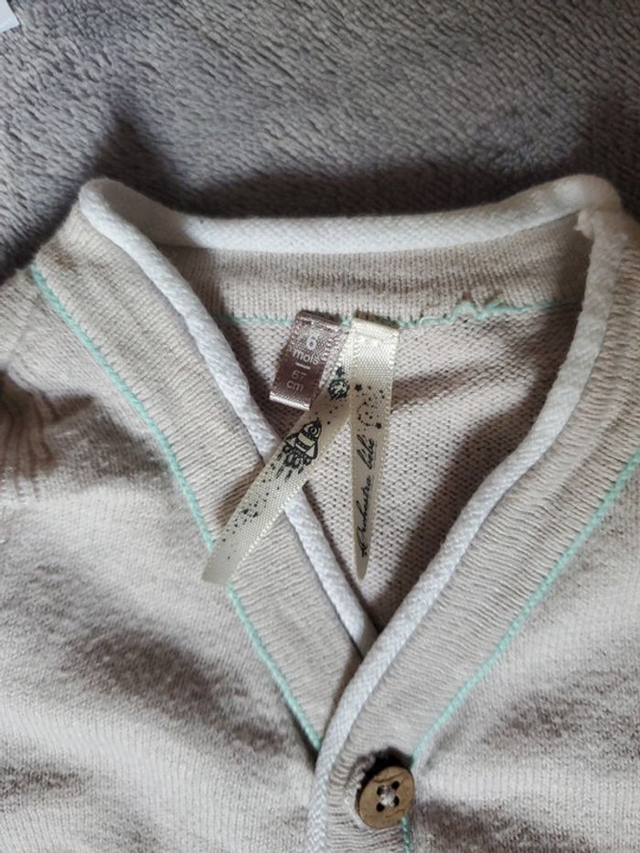 Gilet à bouton orchestra bebe 6 mois - photo numéro 2