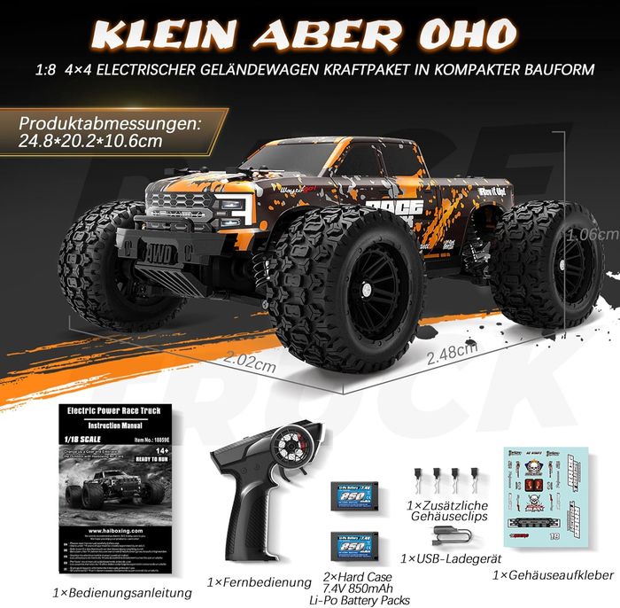 Voiture RC Grande Vitesse Monster Truck - photo numéro 2