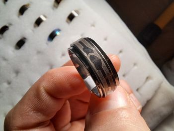 Bague acier inoxydable motifs