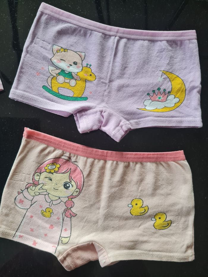 🌸 Lot de 4 shorties fille 3 ans - motifs chats et canards 🐱🦆 - photo numéro 3