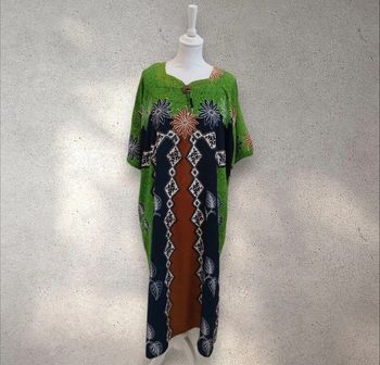 Robe longue manches courtes caftan taille unique robe de plage