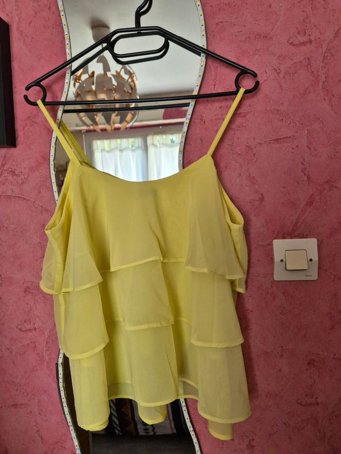 Haut à bretelles jaune Terranova - photo numéro 2