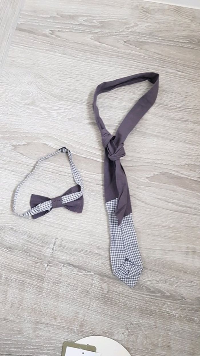 Ensemble nœud papillon et cravate - photo numéro 2
