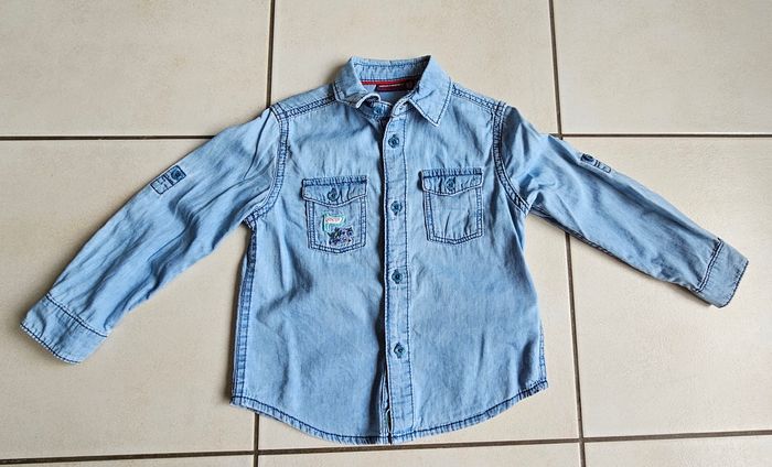 Chemise garçon jeans coton souple sergent major 2 ans