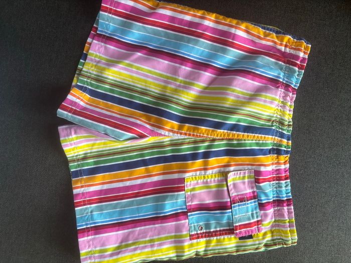 Short garçon 12 ans rayures multicolores - photo numéro 5