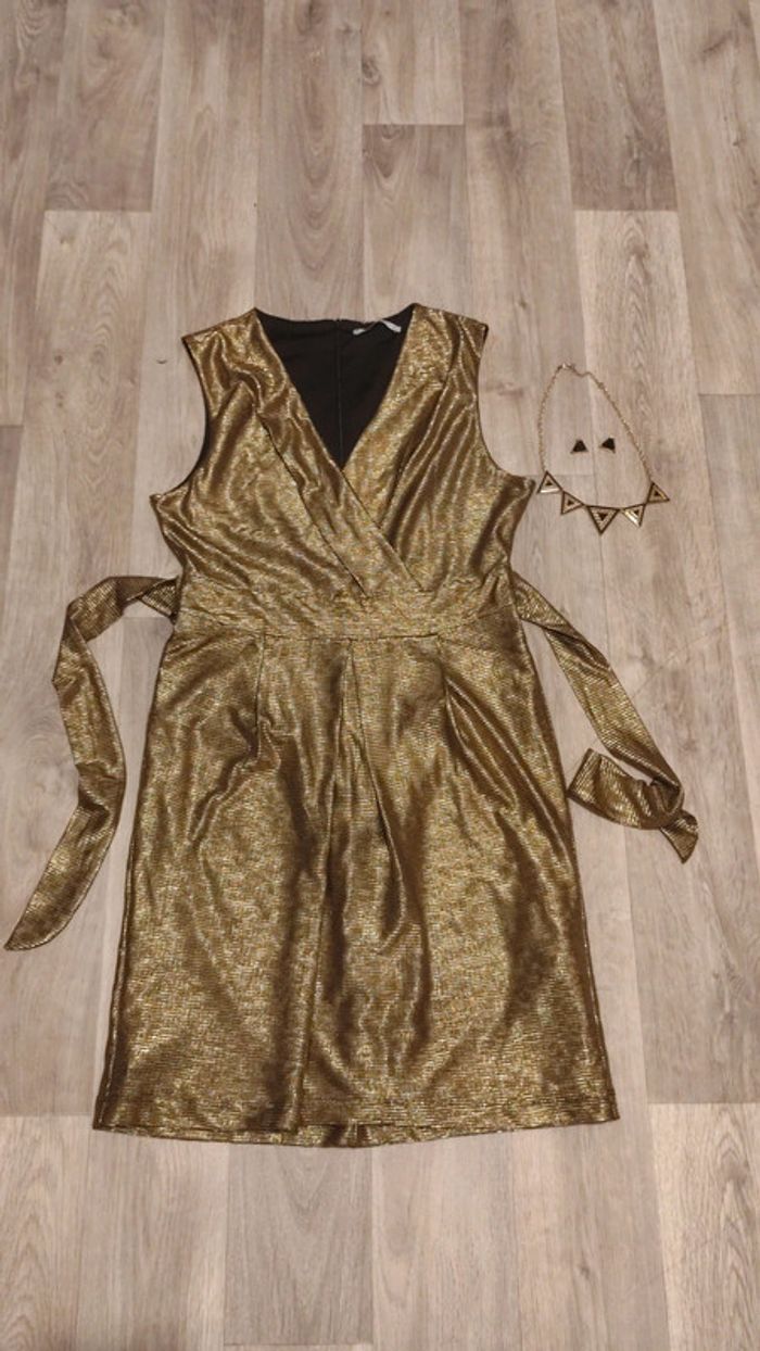 Robe de soirée doré