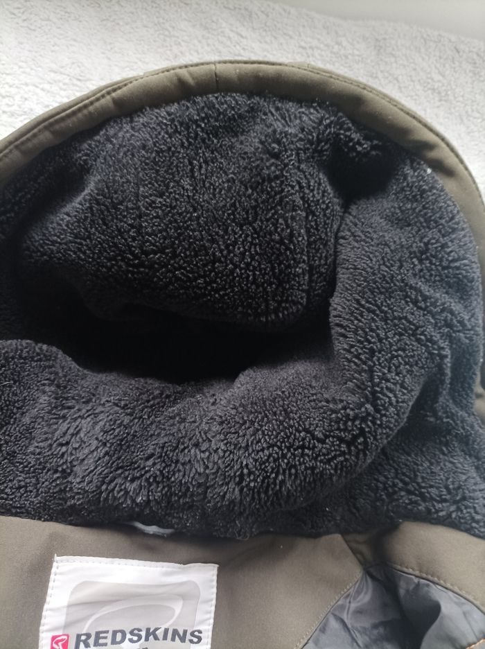 Parkas doudoune polaire manteau imperméable Redskins vert kaki taille 14ans - photo numéro 7