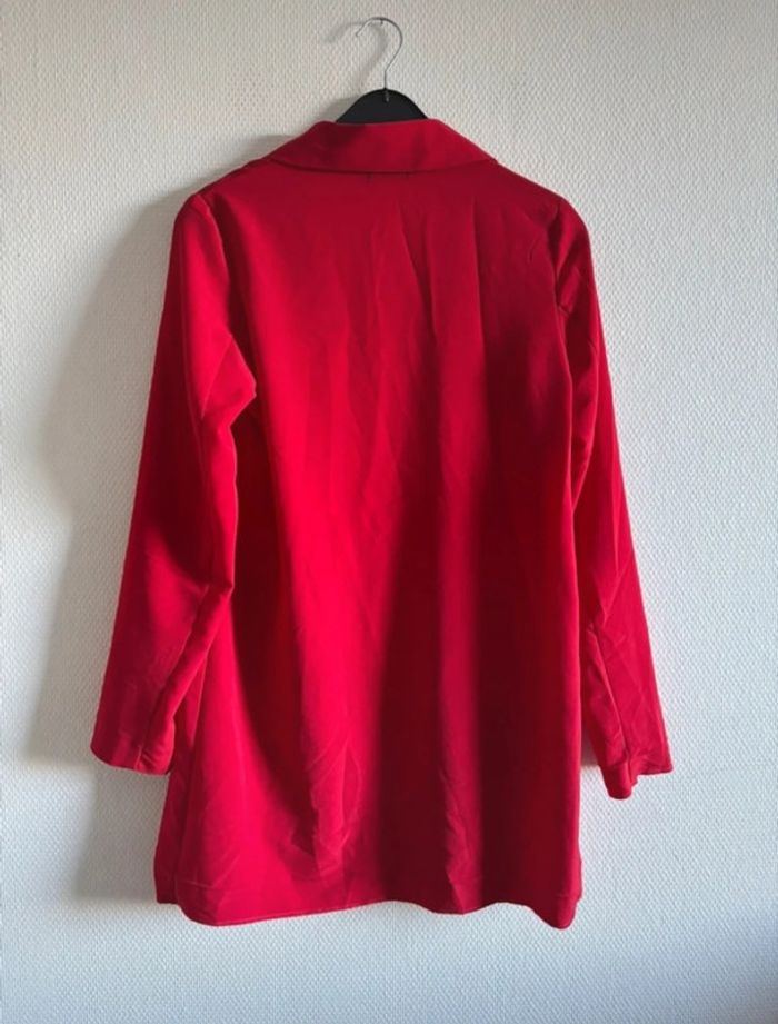 Veste blazer légère rouge - photo numéro 4
