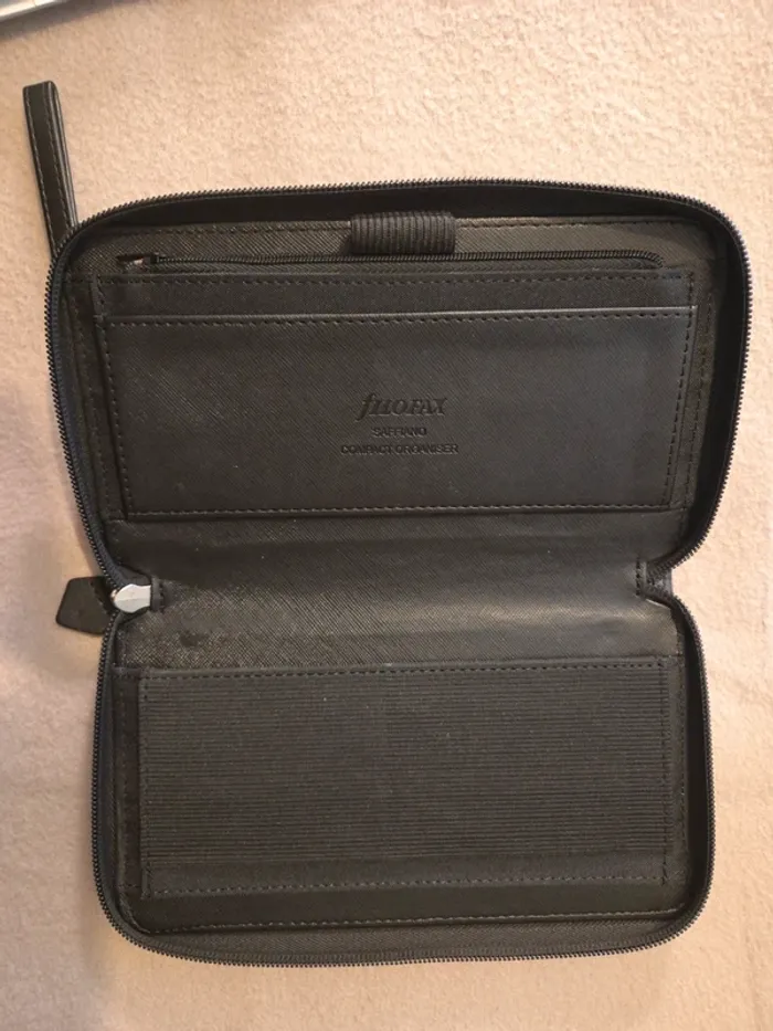 Portefeuille Saffiano / Planner Filofax noir - photo numéro 6