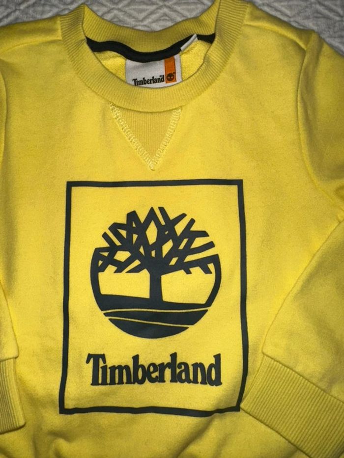 Très beau Sweat jaune timberland 4 ans - photo numéro 2