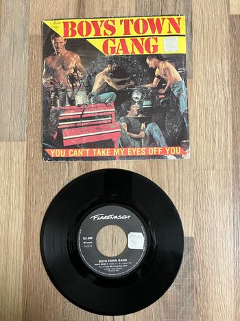 Vinyle 45 tours-Boys Town gang-You can’t take my eyes off you