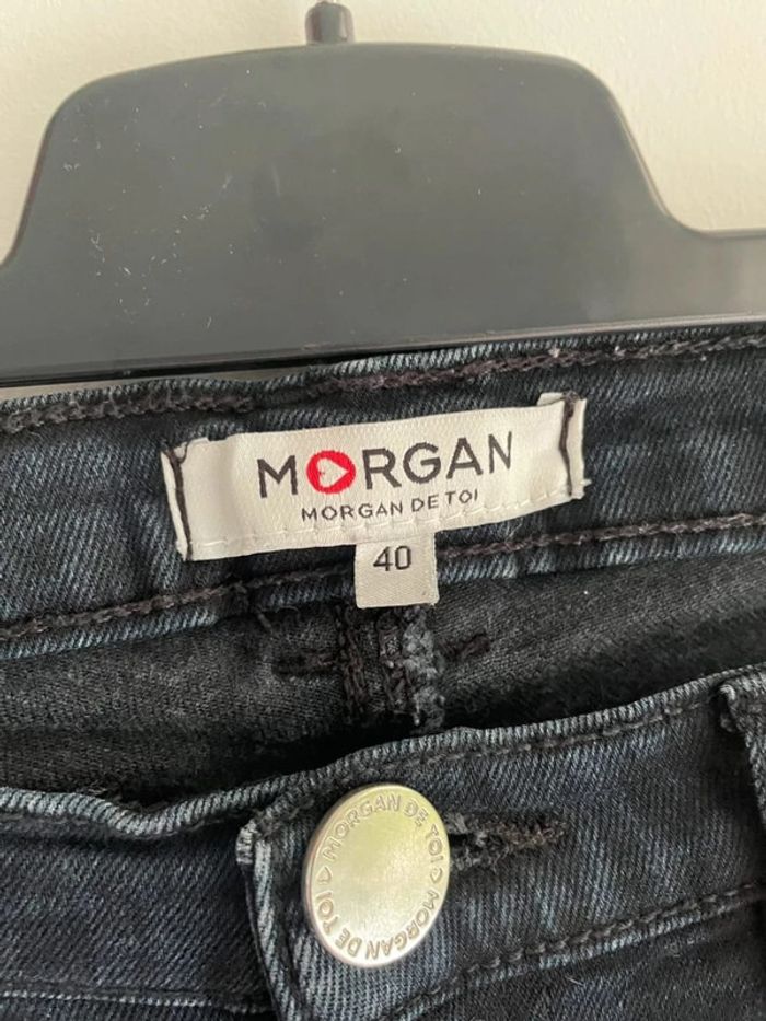 Jean noir Morgan taille 40 avec détails côtés - photo numéro 2
