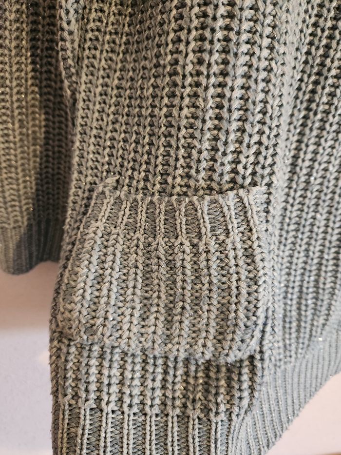 Pull bleu métallisé Women Only – Taille M - photo numéro 3