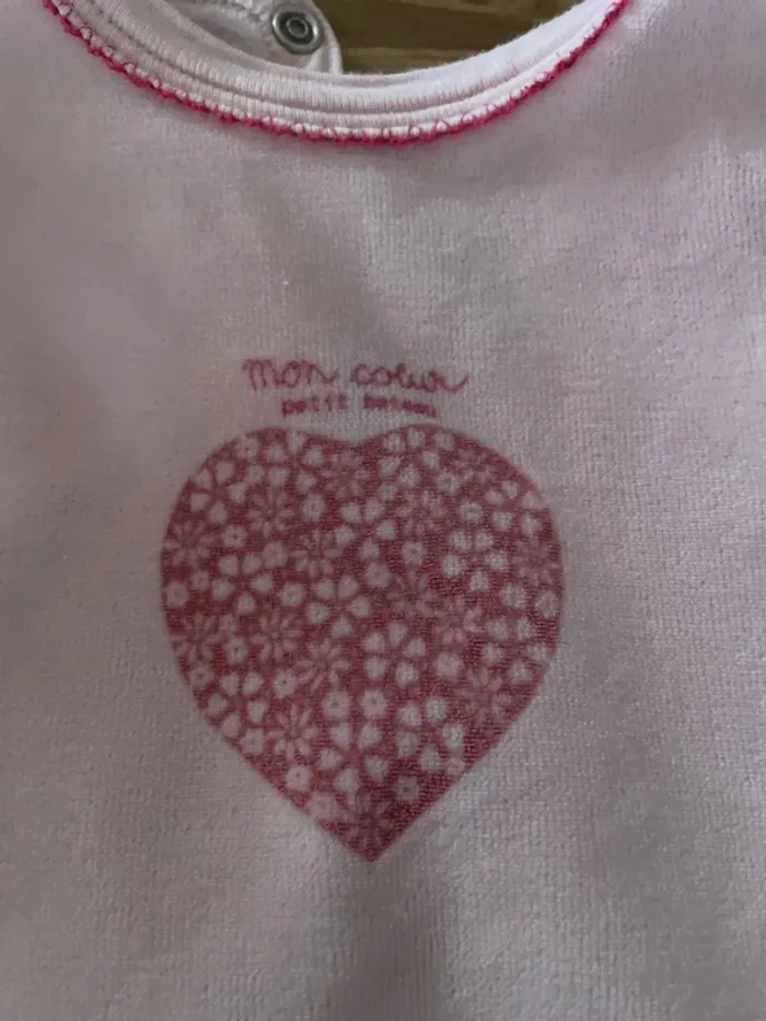 Pyjama éponge 3 mois rose petit bateau - photo numéro 3