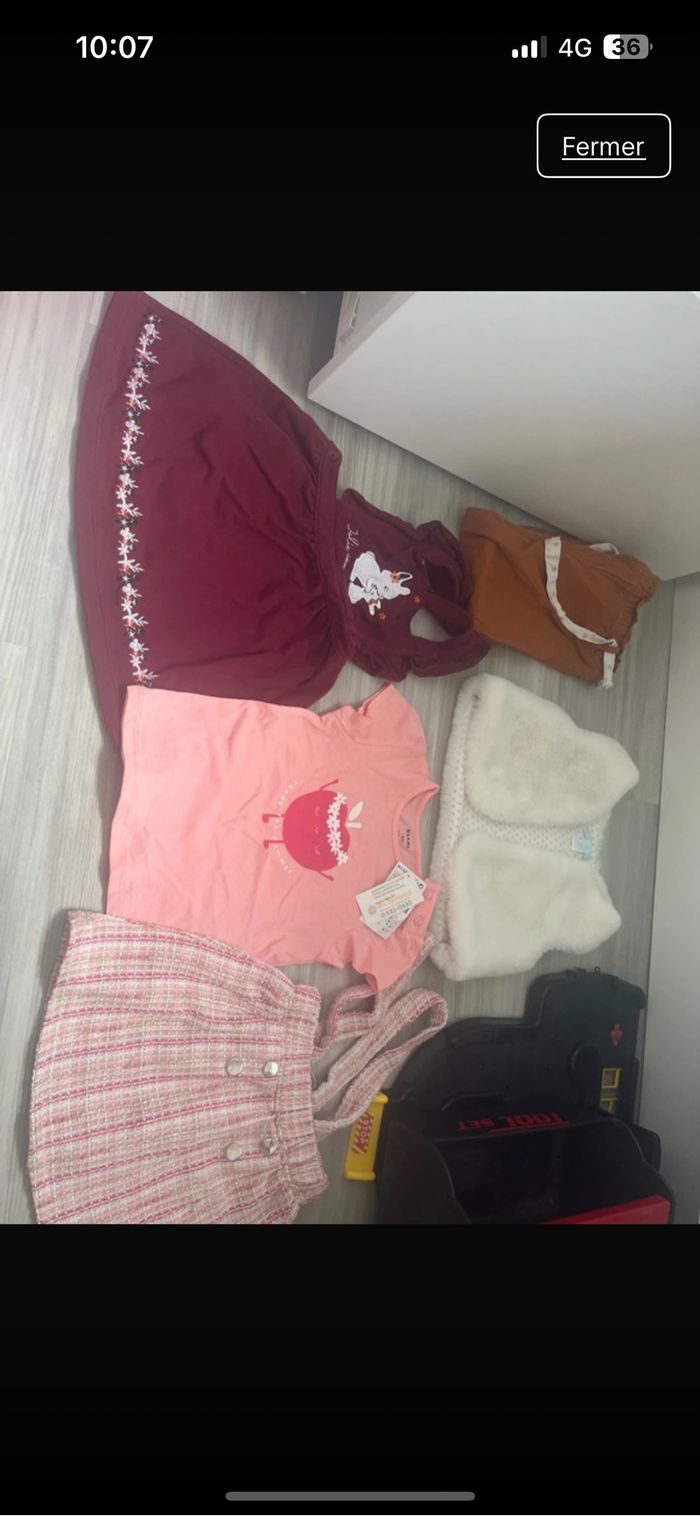 Lot vêtements fille