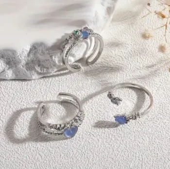 Lot de 3 bagues ajustables