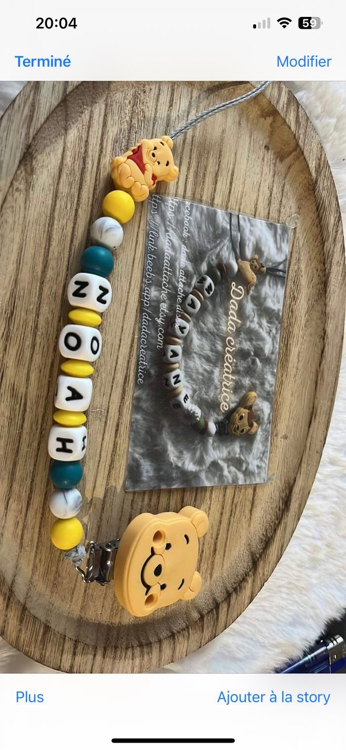 Attache tétine en silicone - photo numéro 2