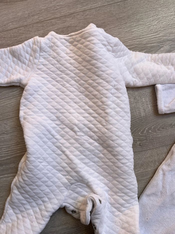 2 pyjamas blancs bébé 3 mois mixte - photo numéro 7
