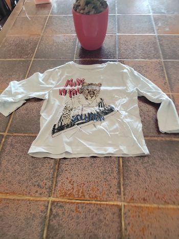 Tee shirt motif tête de tigre