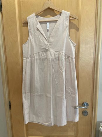 Robe effet lin new collection beige