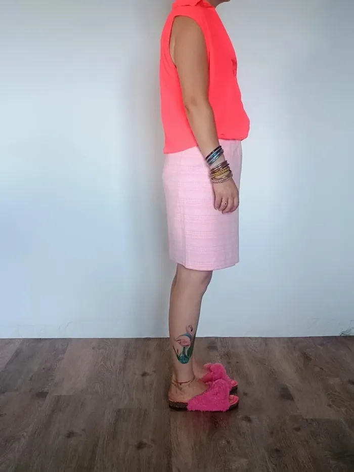 blouse rose fluo T44 - photo numéro 3