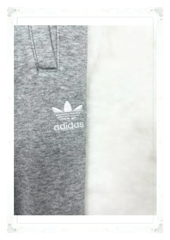 Jogging molleton Adidas gris coupe large - Taille S - Femme - photo numéro 5