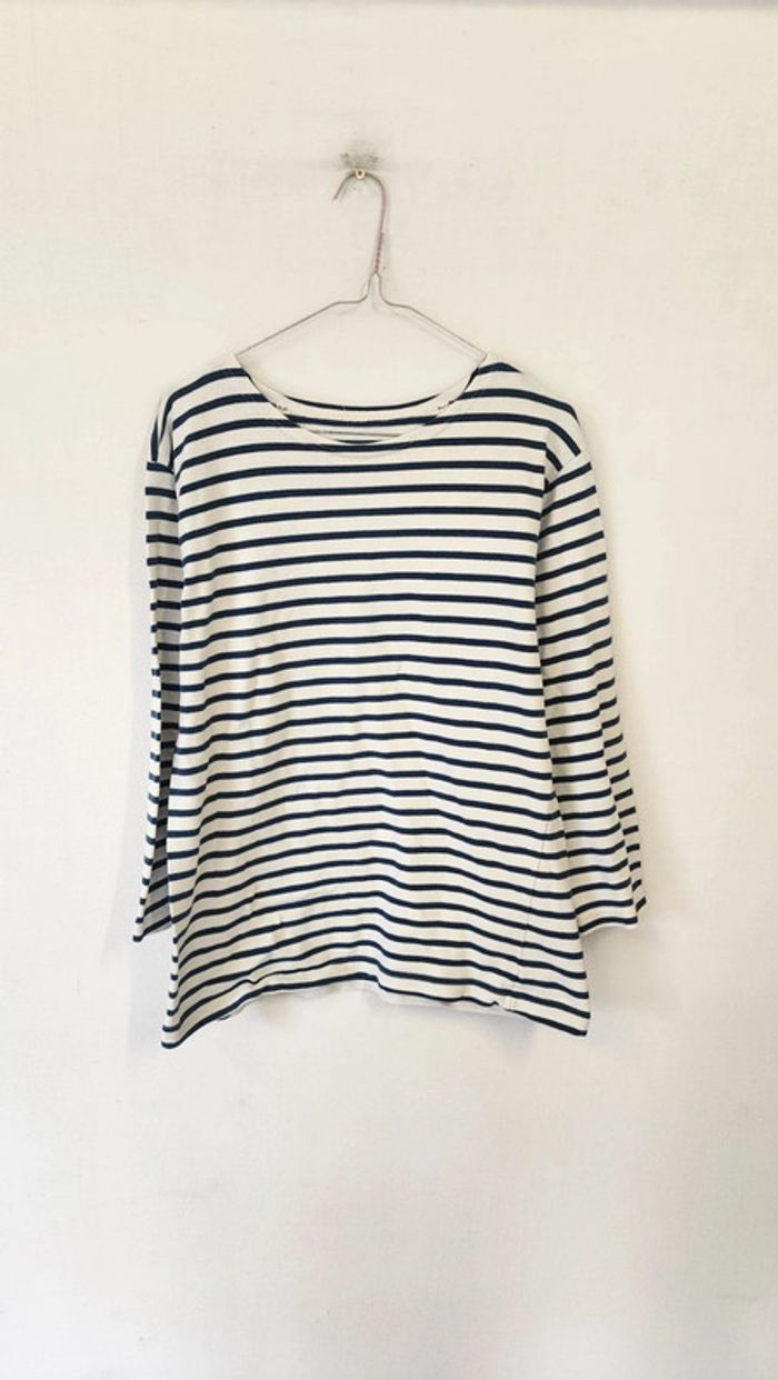 Jolie marinière en coton bleu et blanc - photo numéro 5