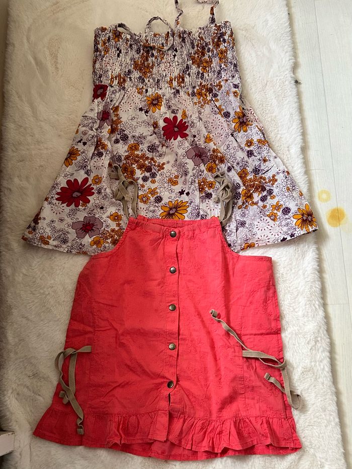 Lot 2 hauts à bretelles fille