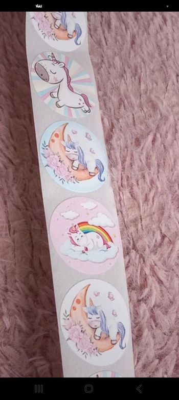 30 étiquettes licorne